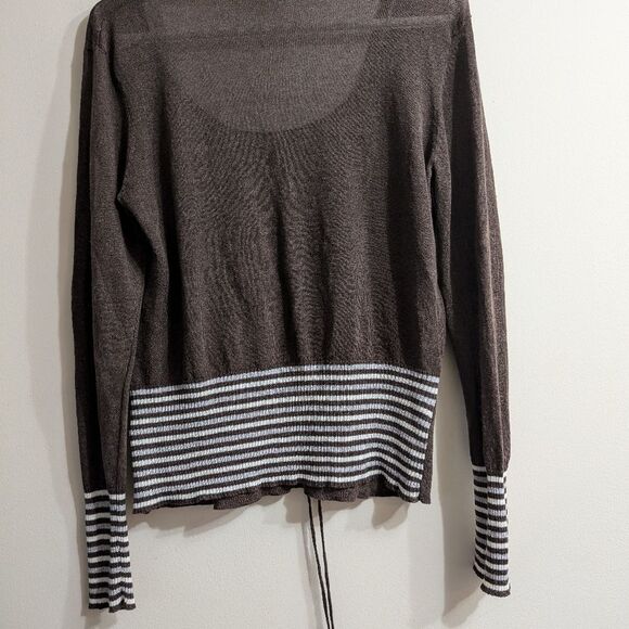 Dolce Cabo linen blend mocha brown top size L - Picture 8 of 10